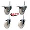 Service Caster 4 Inch Nylon Swivel 34 Inch Threaded Stem Caster Set 2 Total Lock Brakes SCC-TSTTL20S414-NYS-34212-2-S-2 - alternate 2